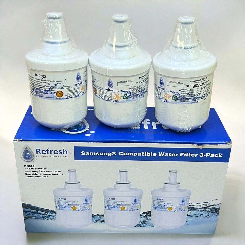 3pk Refresh R-0003 Water Filter Replacement for Samsung Refrigerator DA29-00003G